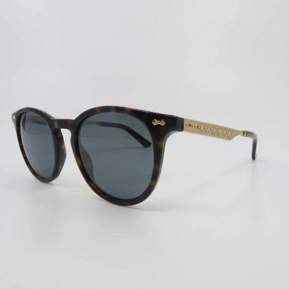 Gucci GG 1127/S ANT-T9 50mm Tortoise/Blue Round Unisex New Sunglasses - Picture 3 of 8